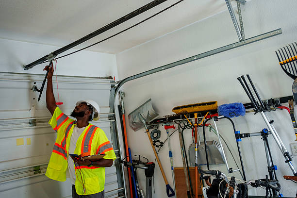 Professional Garage Door Panel Replacement technician working in Lincoln, IL